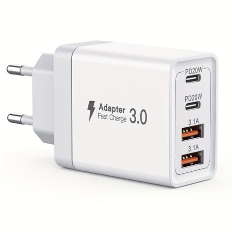 55-W-GaN-Schnellladegerät, ultraschnelles PD 2 A2 C Vier-Port-Mehrfachladegerät, universelles USB-C-Reiseladegerät für Handys, Tablets und Laptops