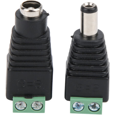 5,5 x 2,5 mm DC-Stecker (männlich/weiblich) für Überwachungskameras – Netzteil