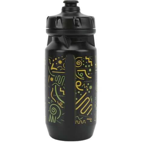 550 ml auslaufsichere Mountainbike-Trinkflasche, komprimierbare Trinkflasche für Radfahren, Wandern und Camping, Farbe: Schwarz.