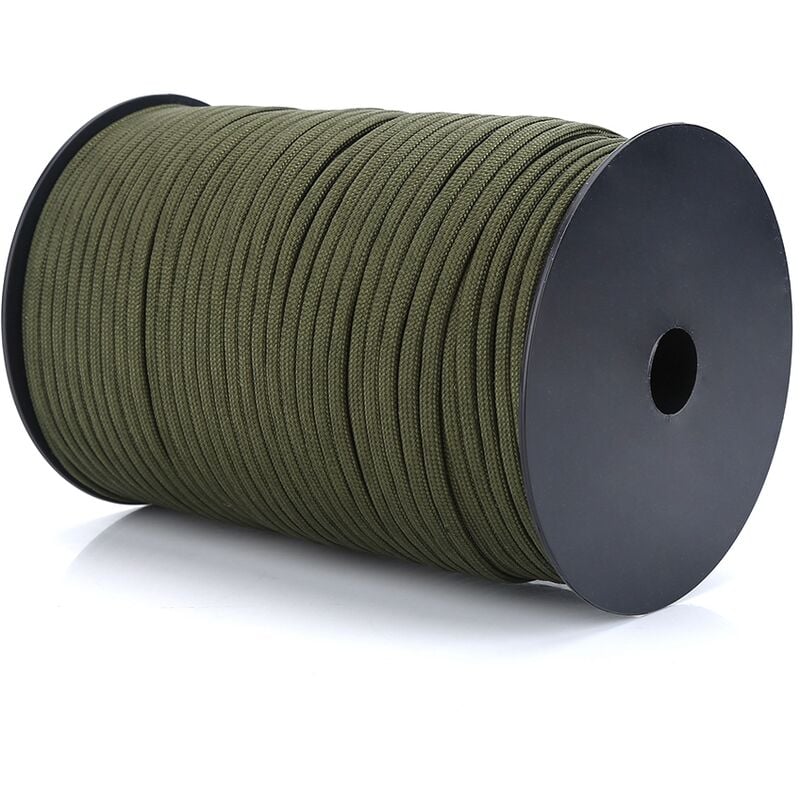 550 Réfléchissant Paracord Parachute Cordon Longe 9 Strand Core 100m (Army Green) - Jeffergarden