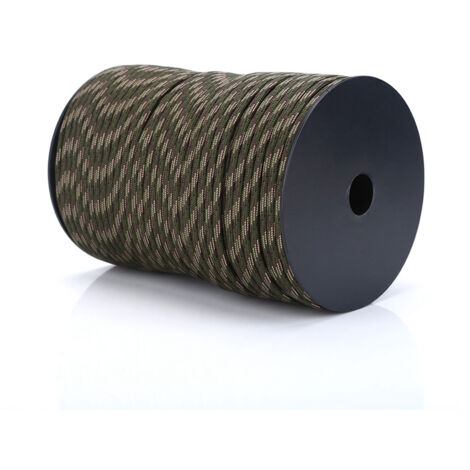 550 Réfléchissant Paracord Parachute Cordon Longe 9 Strand Core 100m (Jungle Camouflage)