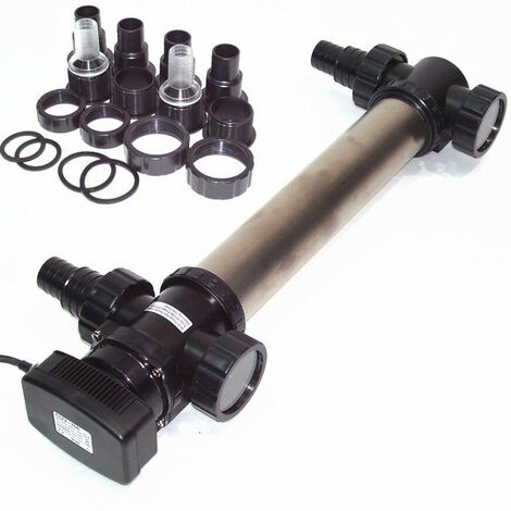 55008 Edelstahl UVC Teichklärer 72W Wasserklärer Lichtfilter Vorklärgerät Koi