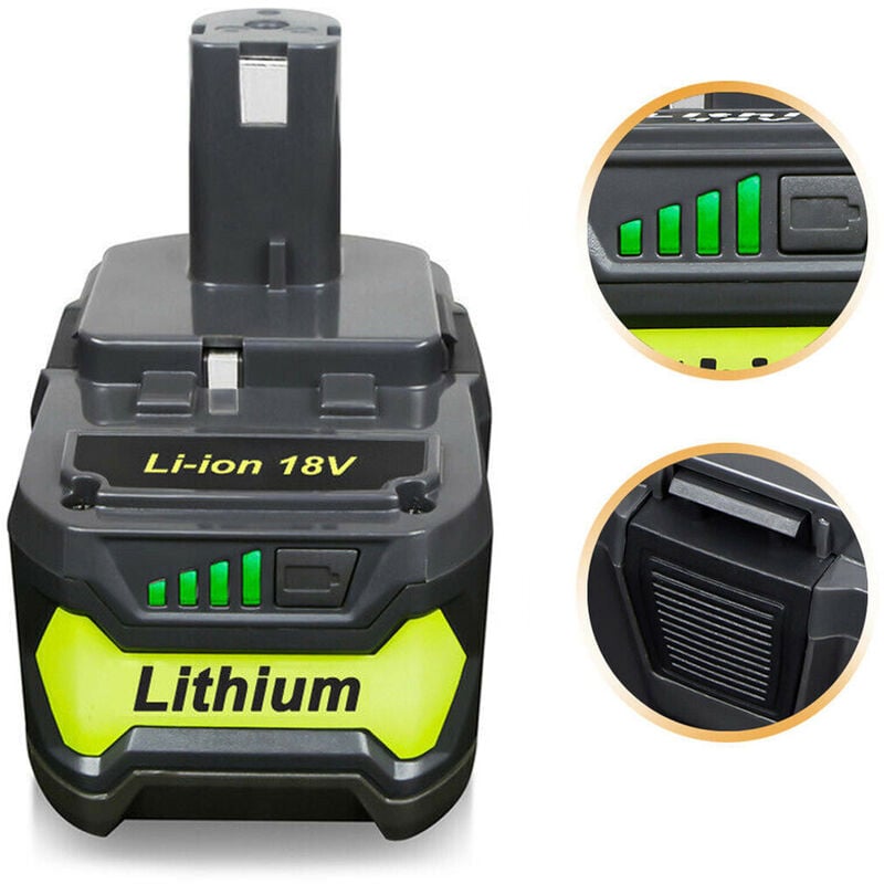 Pdstation - 5500mAh Li-ion P108 Batterie de remplacement pour Ryobi RB18L50 18V one+ Batterie P104 P105 P102 P103 P107 avec Indicateur led