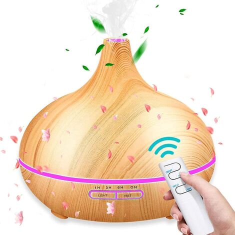 550ml Humidificateur, Diffuseur Huiles Essentielles Ultrasonique Aromathérapie Purificateur d'air Electrique Ultrasonique Brume Parfum pour SPA, Massage, Yoga, Maison, Bureau, Chambre bébé