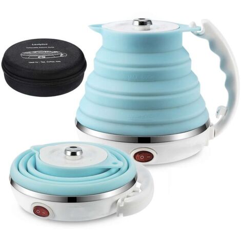 550ml Ultra-mince amélioré Silicone De qualité alimentaire Voyage Foldable Bouilloire électrique Plug UE