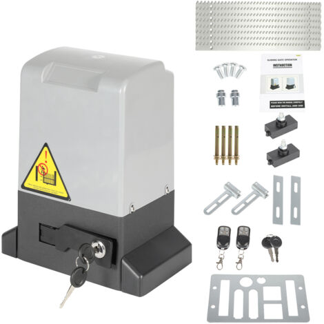 550W Gate Operator Sliding Door Opener Kit Peso 1200 kg Lunghezza massima 12m per anta Velocità 39 ft/min Con modello WiFi Bluetooth APP + telecomando + chiave