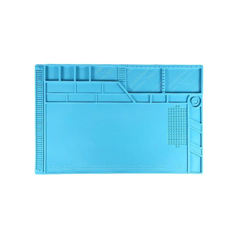 550x350mm tapis antistatique isolation thermique soudure téléphone portable réparation Pad Table de travail avec pièces magnétiques Adsorption