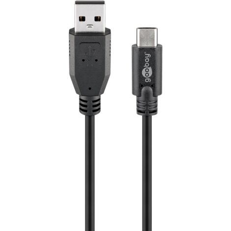 55469 Goobay USB-C / USB-A - 3 m - Câble USB-C vers USB-A 2.0 - Mâle / Mâle - 3 m