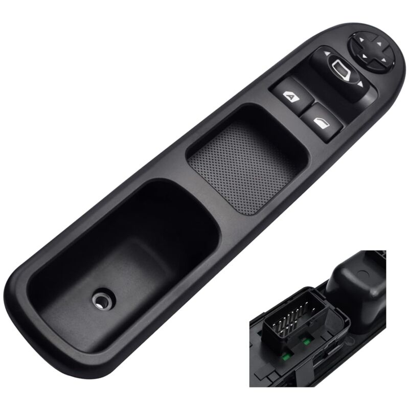 554.QC Levé Vitre 207 Avant Gauche Drive CTé Vitre électrique Interrupteur Principal,Interrupteur Commande de Leve Vitre pour Peugeot 207 (6554QC)