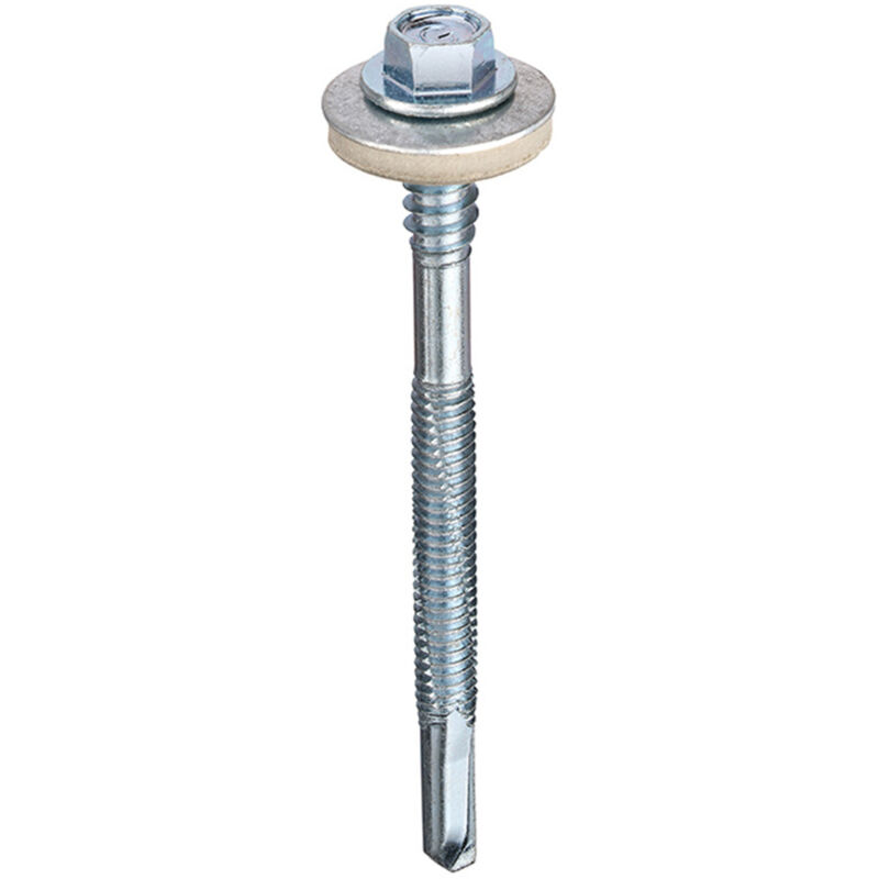 5.5/6.3X105 Hex Head Hi Thread Comp. Panel Self Drill Screw - Box of 100 Silver