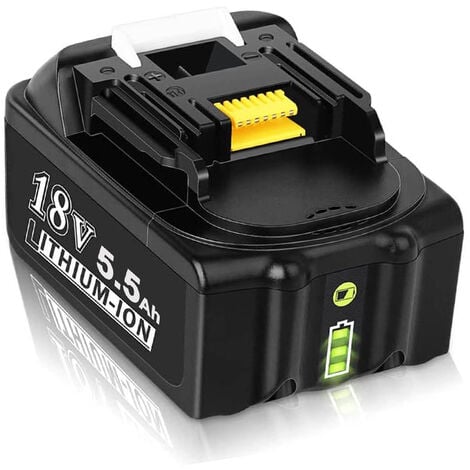 PDSTATION 5.5Ah BL1850B Li-ion Replacement Battery Compatible with Makita 18V Batteries BL1850B BL1850 BL1860 BL1860B BL1840 BL1830 BL1820 BL1835 BL1845 LXT-400 with LED Indicator