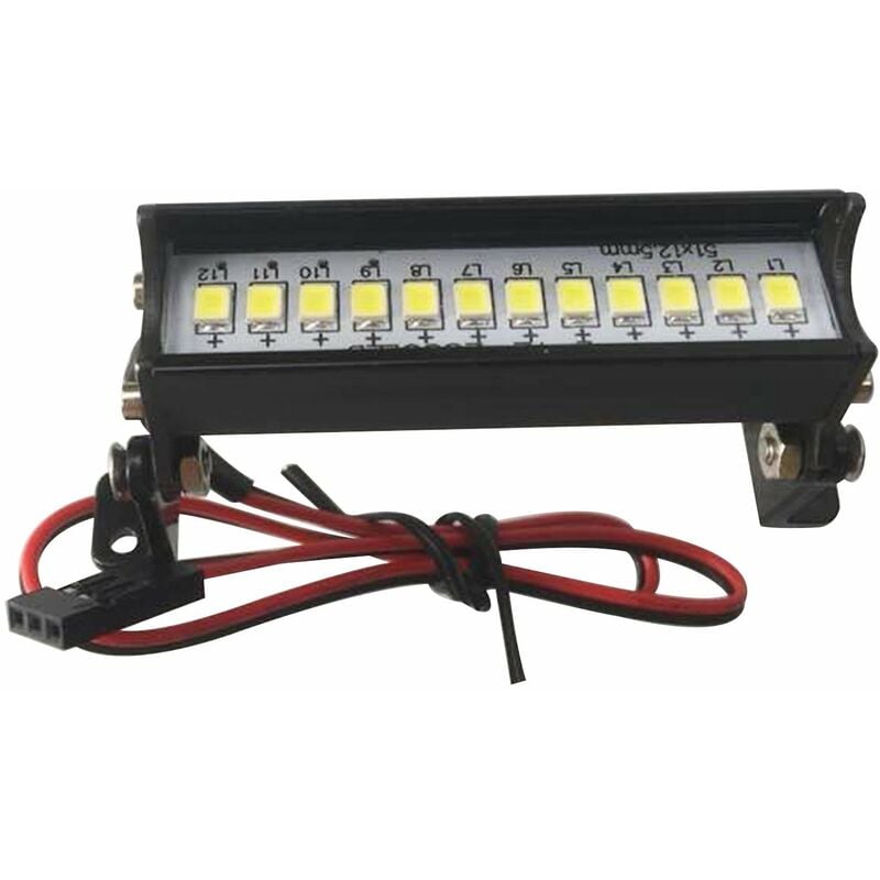 

Happyshopping - 55mm 12 LED Reemplazo de luz de techo para Axial SCX10 Traxxas TRX4 D90 Redcat GEN8 hpi RC Car