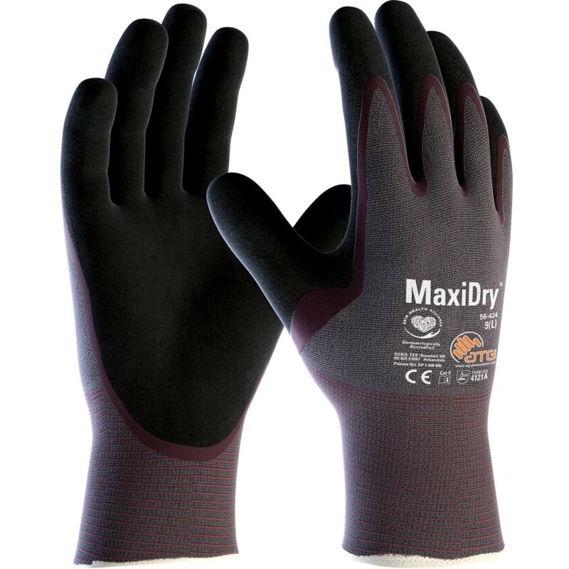 56-424 MaxiDry P/Coated k/w Gloves Size 7 - ATG