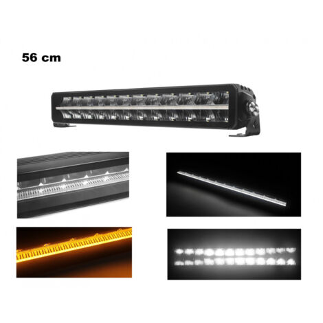 56 cm / 22 Инча 12V - 24V Led Bar Лед Бар Пиано дизайн Диоден Прожектор Супер Мощен Бяла и Оранжева Светлина Габарит Мъг