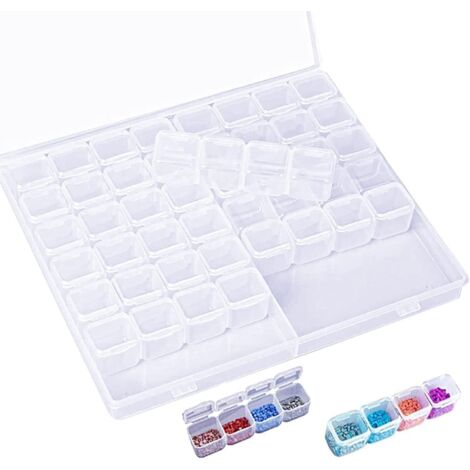 56 Grids Storage Box, Beads Storage Box, Diamond Painting Storage Box, Plastic Storage Box, Jewelry Organizer Box for Crafts, Rhinestones