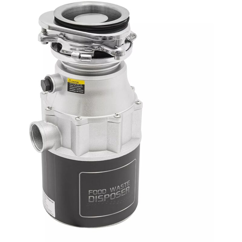 Gojoy - 560W EM200 Cuisine broyeur de déchets turbocompresseur Modèle Argent + Noir 15.8 x 32.8 cm, Ouvertures d'évier de cuisine applicables : 90mm