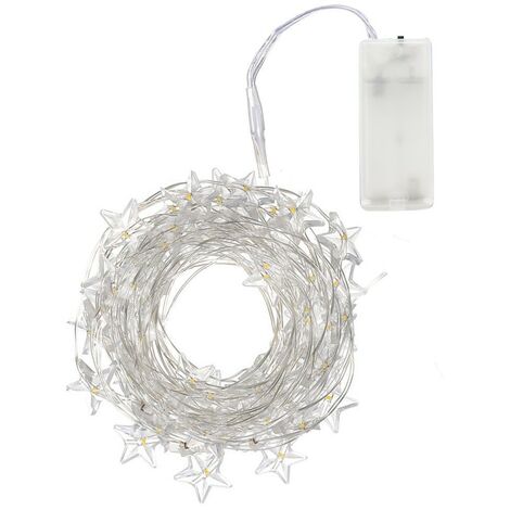 561081 Guirlande 50 LED LIGHT CHRISTMAS INSIDE sous forme d'étoiles à piles