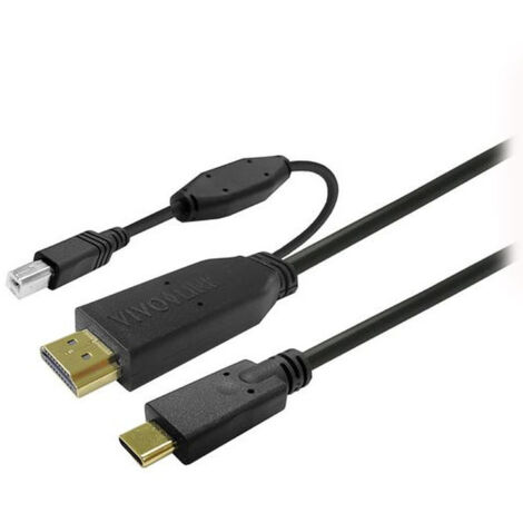 5715063066102 Vivolink Touch Screen Cable 7.5m - Câble USB-C vers HDMI + USB-B - 7.5 mètres