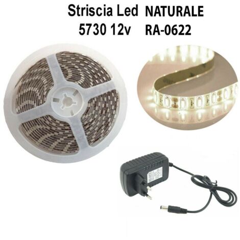 5730LED-STREIFEN,5M,NATÜRLICHESWEIẞESLICHT,SELBSTKLEBEND,IP65,MIT12V2ASTROMVERSORGUNG