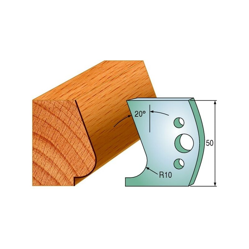 575: Jeu de fers nez de marche escalier (50x4mm) porte outils toupie