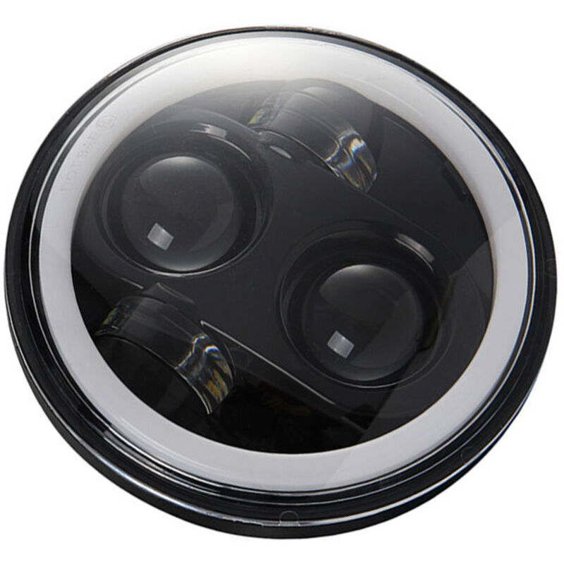 5,75 Pouces Led Phare Moto Projecteur Phare Super Grand Angle Conduite Lumiere, Noir