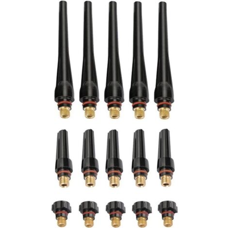 57y02 (long) 57y03 (moyen) 57y04 (court) Caps Arrière pour la Torche de Soudage TIG WP-17/18/26 (15pcs57y02 57y03 57y04)
