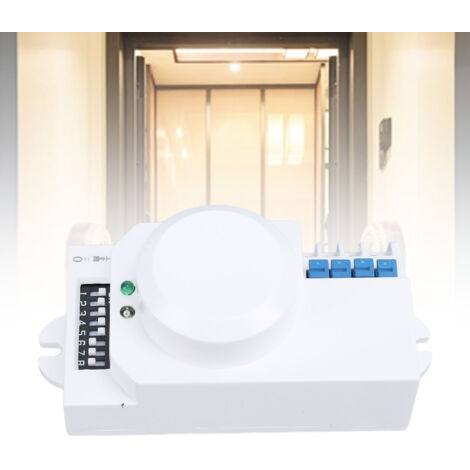 5,8-GHz-Mikrowellen-Radar-Bewegungsmelder – Automatischer Lichtsensor mit einstellbarer Personenerkennung (1200 W, 220–240 V) – Für Zuhause, Flur