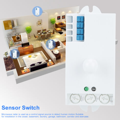 5,8-GHz-Smart-Radar-Körpersensor mit Lichterkennung, DC 12–24 V
