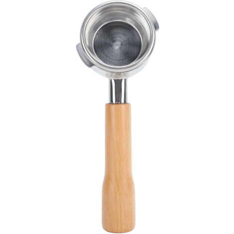 58-mm-Abnehmbarer 3-Ohr-Filterhalter aus Edelstahl und Massivholz für die NOWWA C1 Kaffeemaschine, Farbe: Buche