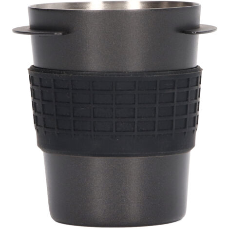 58 mm Edelstahl-Kaffeebecher mit Henkel und schwarzer Silikondichtung