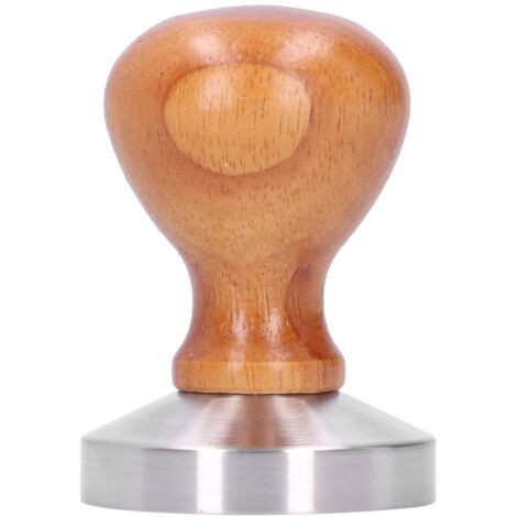 58 mm Edelstahl-Kaffeehammer mit Holzgriff – Barista-Zubehör