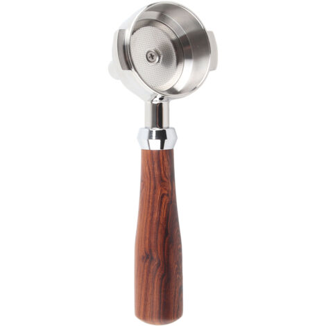 58-mm-Edelstahl-Siebträger mit Rosenholzgriff, Einzelauslauf für Kaffee- und Teezubereitung, Zubehör für Kaffeemaschinen der Serie E, Rundring