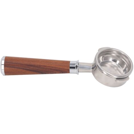 58-mm-Edelstahl-Siebträgergriff, abnehmbarer Boden, 3 Halterungen, für Nuova-Kaffeemaschinen, Rosenholz-Finish