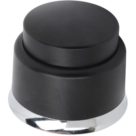 58 mm Kaffeepresse aus schwarzem Edelstahl, Espresso-Ausgabe- und Nivellierungswerkzeug, doppelt verwendbarer Flachbodenverdichter.