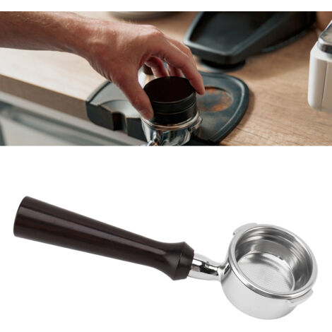58-mm-Siebträger ohne Boden mit Doppelohren, Edelstahl, GAGGIA Typ F, Sandelholz
