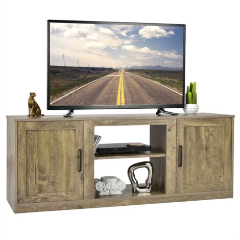 58" TV Stand Entertainment Console Center W/ Storage Cabinets for 65" TV