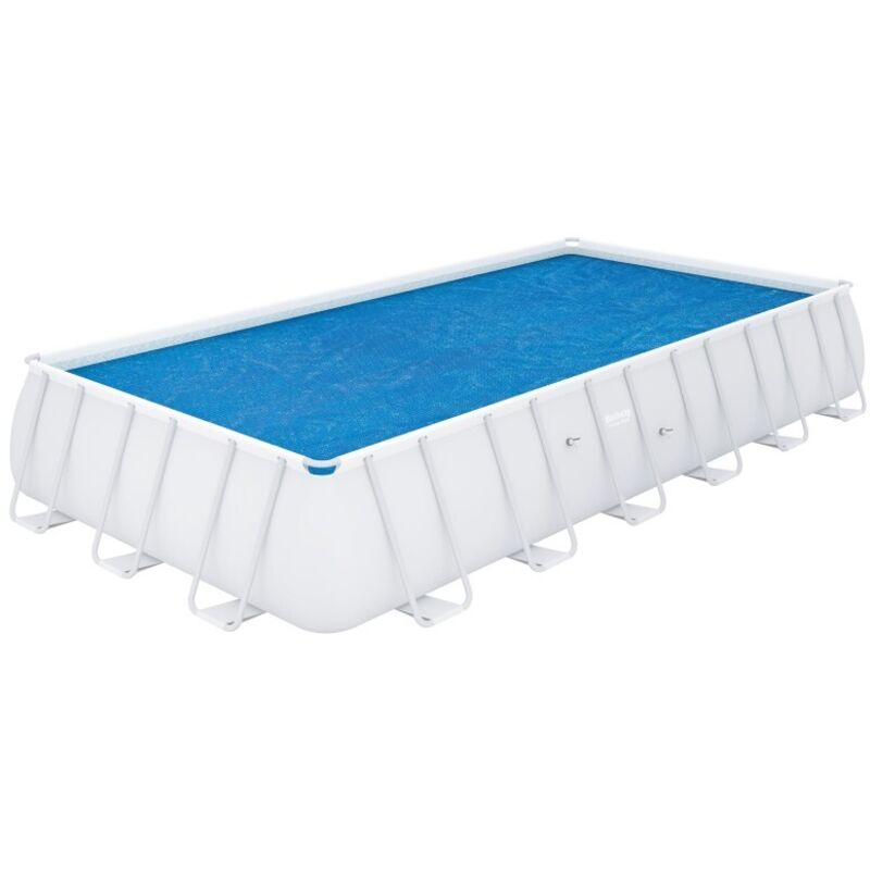 Bestway Bâche solaire rectangulaire pour piscines hors sol de 6,40 m et 7,32 m