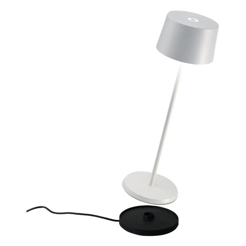 Zafferano - Lampe de table led rechargeable et dimmable Olivia Pro White