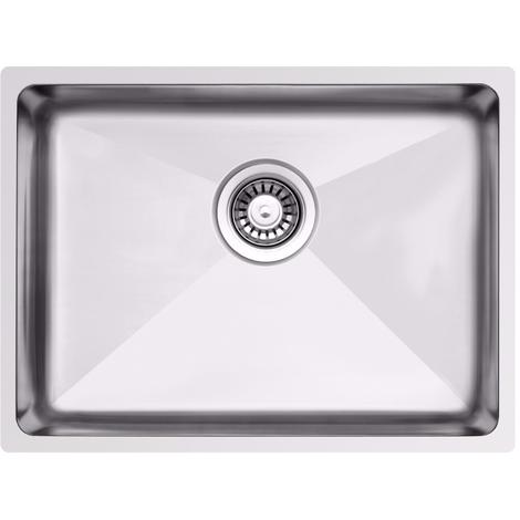 Single Bowl Stainless Steel Sink Undermount 588 x 435 mm undermount inset deep single bowl stainless steel kitchen sink with waste la018 p 851385 4478243 1 jpg