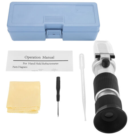 5892% Wort Specific Gravity Refractometer Beer Fruit Juice Wine Sugar Test