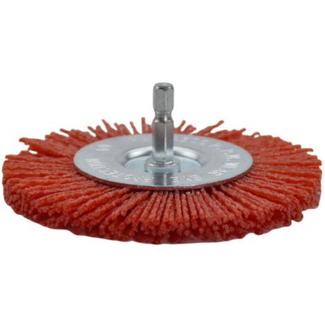 589713 100 mm grobe Nylon-Rundbürste, funkenfrei, 6 mm Schaft