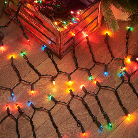 NOMA 5.8m Indoor Classic Mini Traditional Christmas Tree Fairy Lights Multi Colour