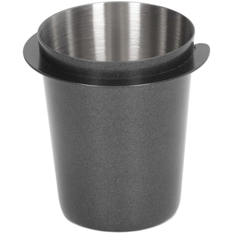 58mm Dosing Cup Stainless Steel Compatibility Polishing Coffee Dosing Cup Powder Feeder for Coffee Black