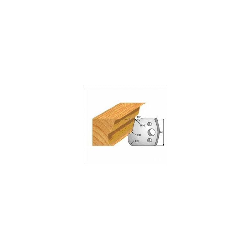 Luxoutils - 059: Jeu de 2 fers 40mm doucine pour porte outils 40 et 50mm
