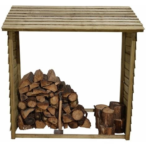 5'9 x 2' (1.75 x 0.6m) Forest Large Wall Log Store