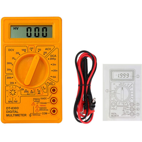 Multimètre Analogique 110 A - Voltmètre, Ampèremètre, Ohmmètre AC/DC | Pour Bricolage, électronique Et écoles