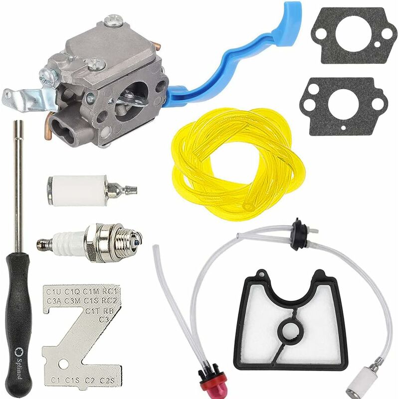 590460101 Carburetor for Husq 125B 125BX 125BVX Leaf Blower Trimmer for Zama C1Q-W37 Carb 545 08 18-11 581798001 545081811 545112101 with Air Filter