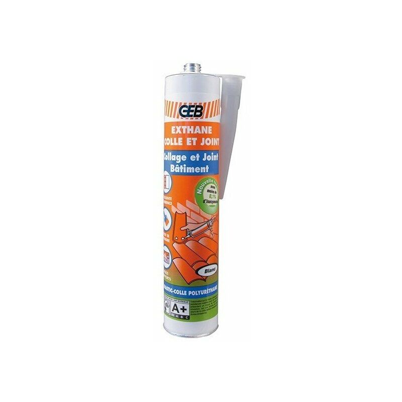 GEB - 593950 exthane colle&joint polyurethane blanc cartouche 300ml