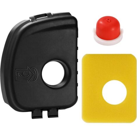 595660 Luftfilterabdeckung und 799579 Schaumstoff-Luftfilter und 594281 Primerpumpe, kompatibel mit Briggs & Stratton 590581 08P502 08P602 09P602  FLITI
