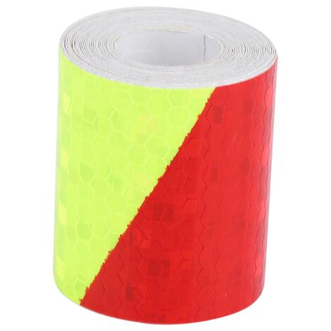 5cm  3m Bande d'avertissement réfléchissante Bande autocollante Autocollant pour voiture Automobile (Fluorescence Rouge)